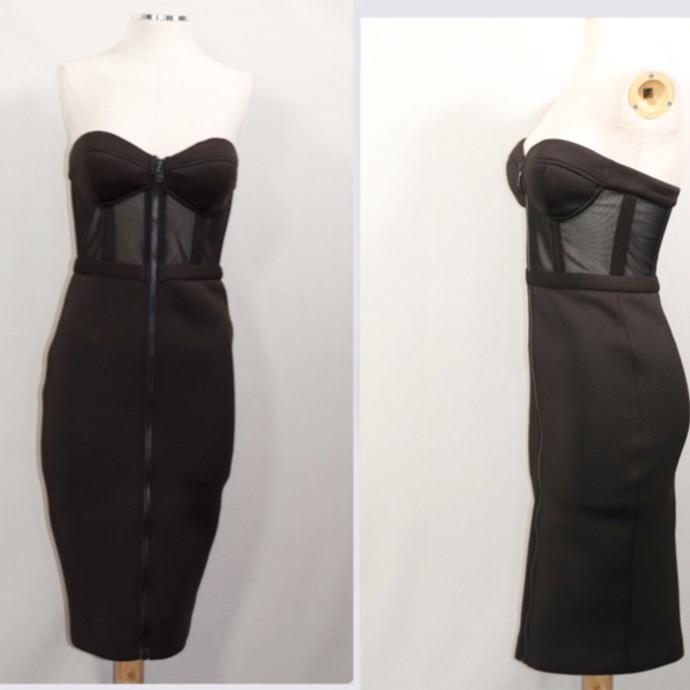 Sheer Black Halter Dress